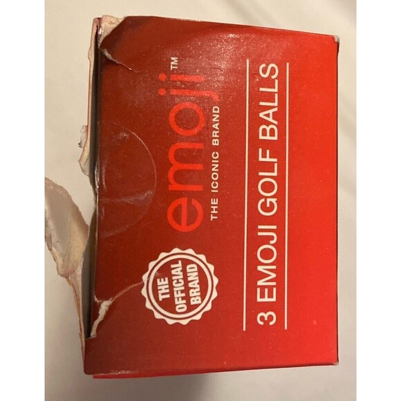 Emoji The Iconic Brand 3pk Golf Balls Wink Poop CryingLaughter Funny Golfing Set - Picture 9 of 11